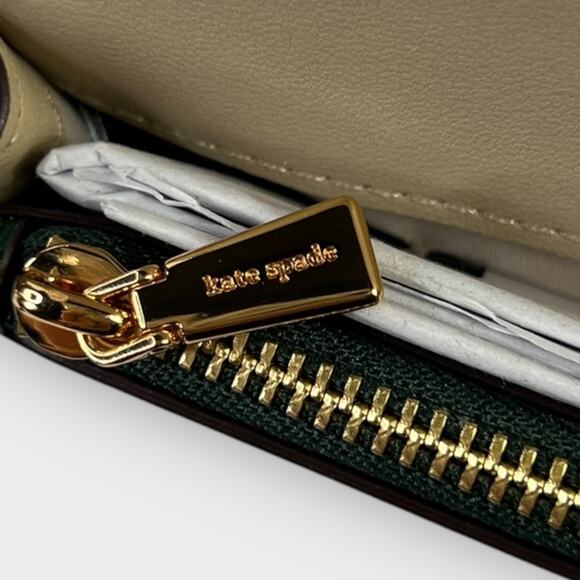 Kate Spade Dakota Croc-embossed Flap Wristlet in Rock Garden Green NEW - Picture 6 of 12